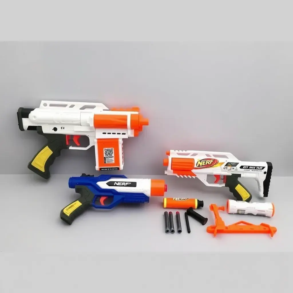 NERF blaster accessories and add-ons