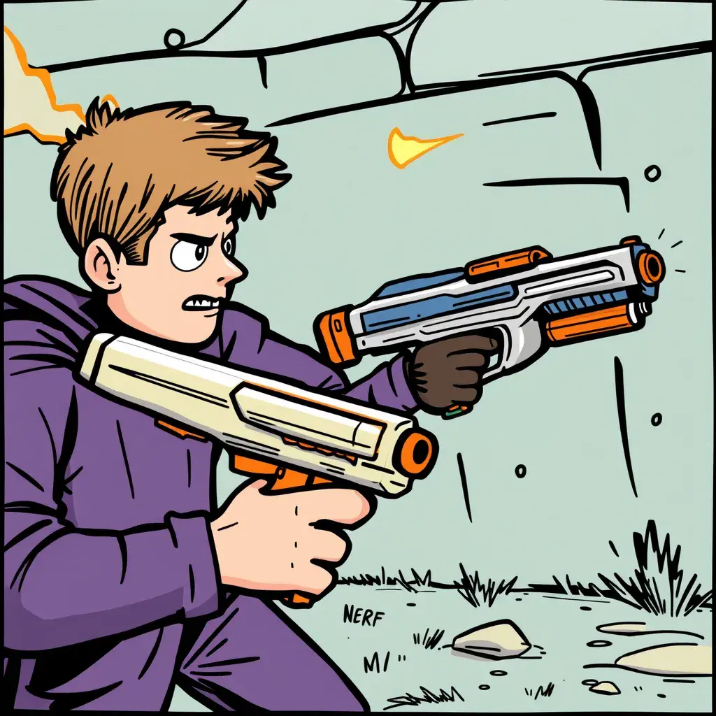 NERF blasters for target practice